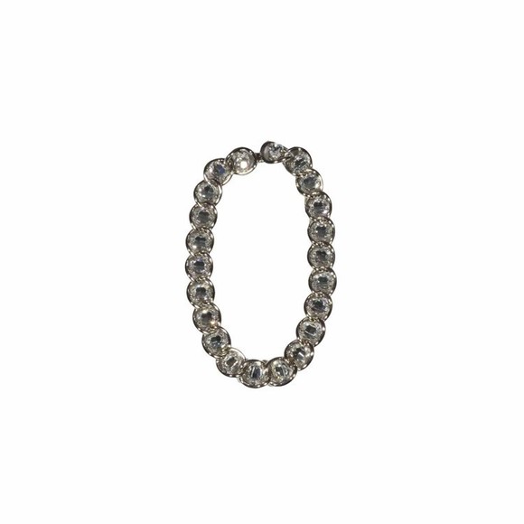 Marni Silver Chain Necklace With Maxi Rhinestones - NWT - Picture 1 of 4